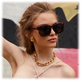 Linda Farrow - Occhiali da Sole Edson D-Frame in Tartaruga - LFL1385C4SUN - Linda Farrow Eyewear