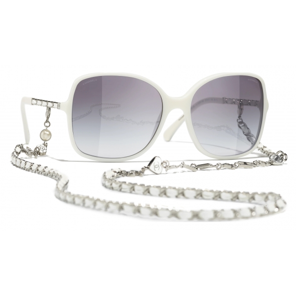 Chanel - Square Sunglasses - White Gray Gradient - Chanel Eyewear