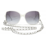 Chanel - Square Sunglasses - White Gray Gradient - Chanel Eyewear