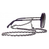 Chanel - Occhiali da Sole Quadrati - Viola Sfumato - Chanel Eyewear