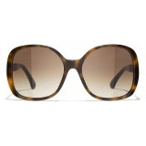 Chanel - Occhiali da Sole Quadrati - Tartaruga - Chanel Eyewear