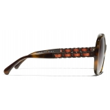 Chanel - Occhiali da Sole Quadrati - Tartaruga - Chanel Eyewear