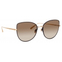 Linda Farrow - Eloise Cat Eye Sunglasses in Rose Gold - LFL1336C4SUN - Linda Farrow Eyewear