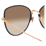 Linda Farrow - Eloise Cat Eye Sunglasses in Rose Gold - LFL1336C4SUN - Linda Farrow Eyewear