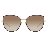 Linda Farrow - Eloise Cat Eye Sunglasses in Rose Gold - LFL1336C4SUN - Linda Farrow Eyewear