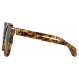 Linda Farrow - Fletcher Angular Sunglasses in Tobacco Tortoiseshell Green - LFL1103C9SUN - Linda Farrow Eyewear