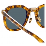 Linda Farrow - Fletcher Angular Sunglasses in Tobacco Tortoiseshell Green - LFL1103C9SUN - Linda Farrow Eyewear