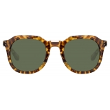 Linda Farrow - Fletcher Angular Sunglasses in Tobacco Tortoiseshell Green - LFL1103C9SUN - Linda Farrow Eyewear