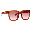 Linda Farrow - Freya Square Sunglasses in Amber - LFL1175C9SUN - Linda Farrow Eyewear