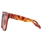 Linda Farrow - Freya Square Sunglasses in Amber - LFL1175C9SUN - Linda Farrow Eyewear