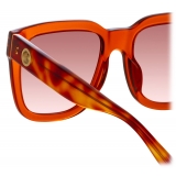 Linda Farrow - Freya Square Sunglasses in Amber - LFL1175C9SUN - Linda Farrow Eyewear