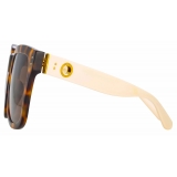 Linda Farrow - Occhiali da Sole Freya Square in Tartaruga Crema - LFL1175C2SUN - Linda Farrow Eyewear