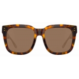 Linda Farrow - Occhiali da Sole Freya Square in Tartaruga Crema - LFL1175C2SUN - Linda Farrow Eyewear