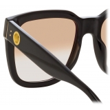 Linda Farrow - Freya D-Frame Sunglasses in Camel Black - LFL1175C7SUN - Linda Farrow Eyewear