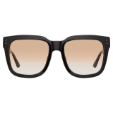 Linda Farrow - Freya D-Frame Sunglasses in Camel Black - LFL1175C7SUN - Linda Farrow Eyewear