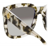 Linda Farrow - Freya D-Frame Sunglasses in Black Grey Tortoiseshell - LFL1175C6SUN - Linda Farrow Eyewear