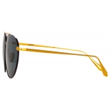 Linda Farrow - Gabriel Oversized Sunglasses in Yellow Gold - LFL1391C1SUN - Linda Farrow Eyewear