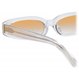 Linda Farrow - Jardine Angular Sunglasses in Clear - LFL960C3SUN - Linda Farrow Eyewear