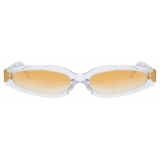 Linda Farrow - Jardine Angular Sunglasses in Clear - LFL960C3SUN - Linda Farrow Eyewear