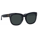 Linda Farrow - Jenson D-Frame Sunglasses in Black - LFL1384C1SUN - Linda Farrow Eyewear