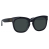 Linda Farrow - Jenson D-Frame Sunglasses in Black - LFL1384C1SUN - Linda Farrow Eyewear