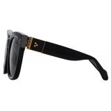 Linda Farrow - Jenson D-Frame Sunglasses in Black - LFL1384C1SUN - Linda Farrow Eyewear