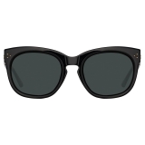 Linda Farrow - Jenson D-Frame Sunglasses in Black - LFL1384C1SUN - Linda Farrow Eyewear