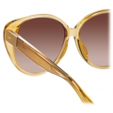 Linda Farrow - Occhiali da Sole Katia Cat Eye in Zafferano - LFL1417C5SUN - Linda Farrow Eyewear