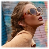 Linda Farrow - Occhiali da Sole Katia Cat Eye in Zafferano - LFL1417C5SUN - Linda Farrow Eyewear