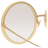 Linda Farrow - Kew Round Sunglasses in Yellow Gold - LFL457C33SUN - Linda Farrow Eyewear