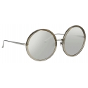 Linda Farrow - Kew Round Sunglasses in Truffle - LFL457C12SUN - Linda Farrow Eyewear