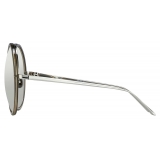 Linda Farrow - Kew Round Sunglasses in Truffle - LFL457C12SUN - Linda Farrow Eyewear