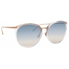 Linda Farrow - Occhiali da Sole Kings Oversized in Oro Rosa Trasparente - LFL747C16SUN - Linda Farrow Eyewear