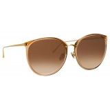 Linda Farrow - Kings Oversized Sunglasses in Brown - LFLC747C20SUN - Linda Farrow Eyewear