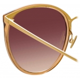 Linda Farrow - Kings Oversized Sunglasses in Brown - LFLC747C20SUN - Linda Farrow Eyewear