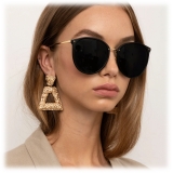 Linda Farrow - Kings Oversized Sunglasses in Brown - LFLC747C20SUN - Linda Farrow Eyewear