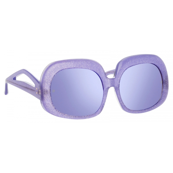 Linda Farrow - Occhiali da Sole Lea Oversized in Viola - LFL1289C4SUN - Linda Farrow Eyewear