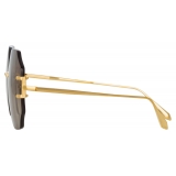 Linda Farrow - Occhiali da Sole Lisette Oversized in Oro Giallo - LFL1314C2SUN - Linda Farrow Eyewear