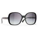 Chanel - Occhiali da Sole Quadrati - Nero - Chanel Eyewear