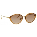 Linda Farrow - Occhiali da Sole Lucy Cat Eye in Tabacco - LFL1086C3SUN - Linda Farrow Eyewear