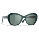 Chanel - Butterfly Sunglasses - Green - Chanel Eyewear