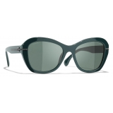 Chanel - Butterfly Sunglasses - Green - Chanel Eyewear