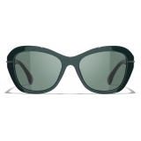 Chanel - Butterfly Sunglasses - Green - Chanel Eyewear