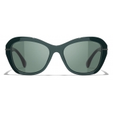 Chanel - Occhiali da Sole a Farfalla - Verde - Chanel Eyewear