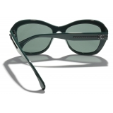 Chanel - Butterfly Sunglasses - Green - Chanel Eyewear