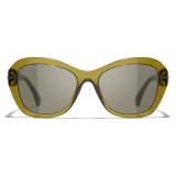Chanel - Butterfly Sunglasses - Khaki - Chanel Eyewear