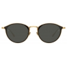 Linda Farrow - Luis Oval Sunglasses in Yellow Gold Black - LFL1224C5SUN - Linda Farrow Eyewear