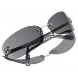 Chanel - Rectangular Sunglasses - Silver Gray - Chanel Eyewear