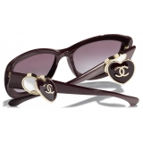 Chanel - Occhiali da Sole a Farfalla - Borgogna - Chanel Eyewear
