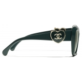 Chanel - Butterfly Sunglasses - Green - Chanel Eyewear